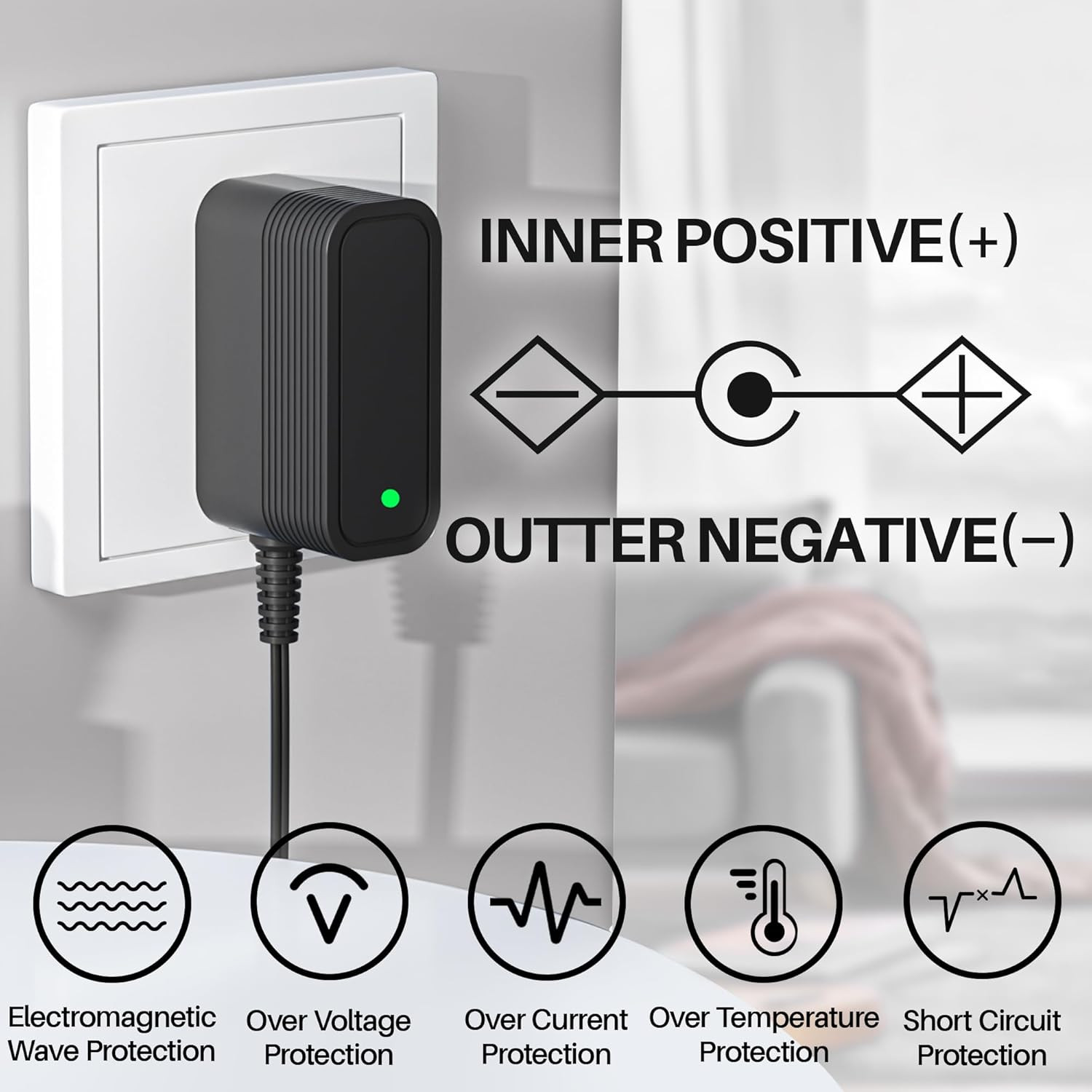 26.5V DC Charger for Inse Cordless Vacuum Cleaner Replacement AC Adapter for INS