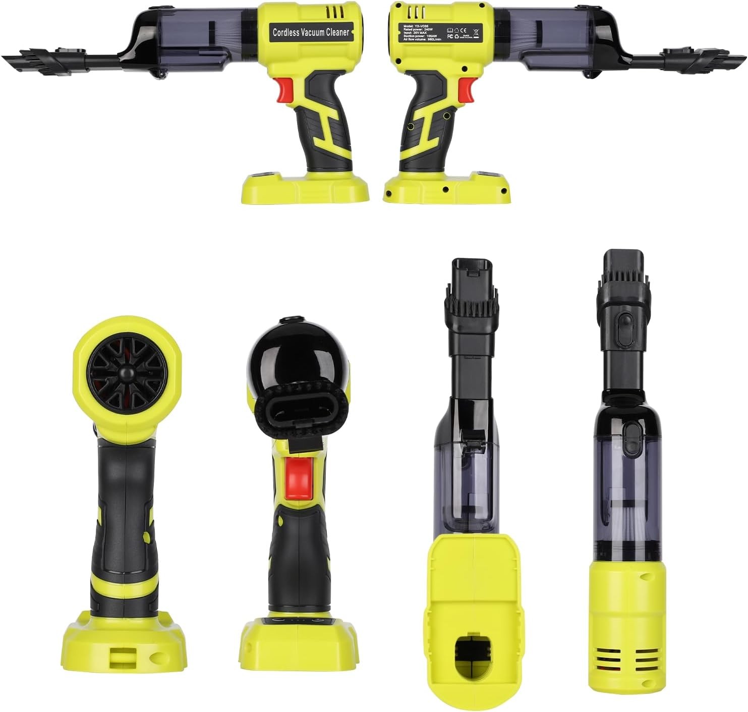 Handheld Vacuum for Ryobi 18V Battery 240W Car Vacuum with Brushless Motor