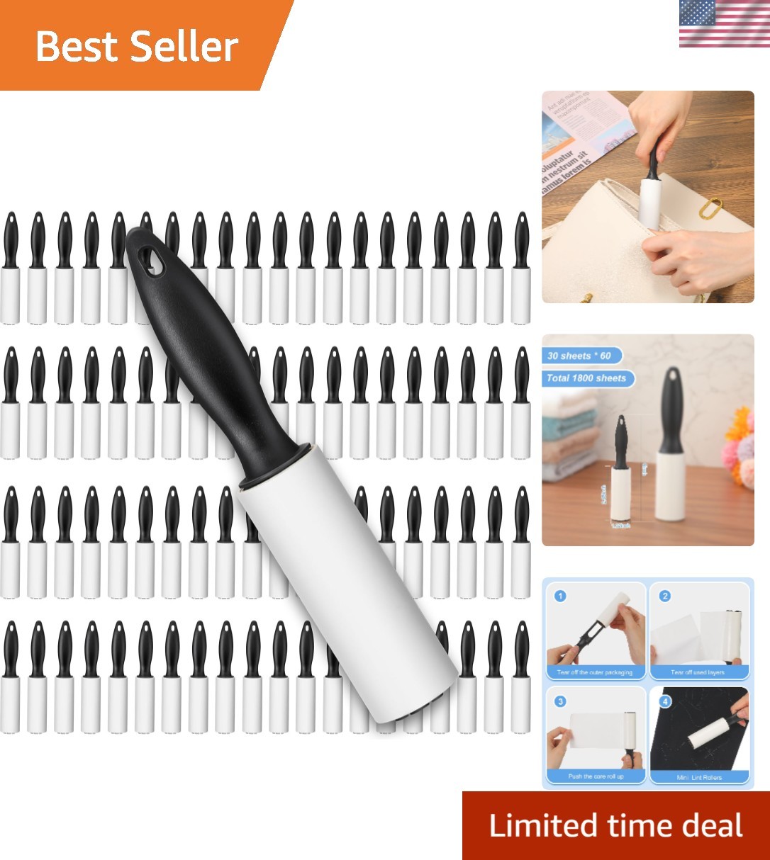Lightweight Mini Lint Roller Bulk – 80 Stickers for Ultimate Cleanliness Anytime