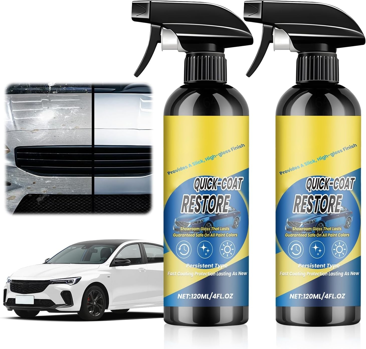 2Pcs Nano Quick Coat Restore Coating Spray,2026 New 0.5 Fl Oz (Pack of 2)