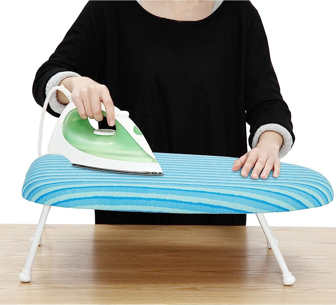 24x14in Tabletop Small Ironing Board with Foldable Legs, Portable Iron Board wit