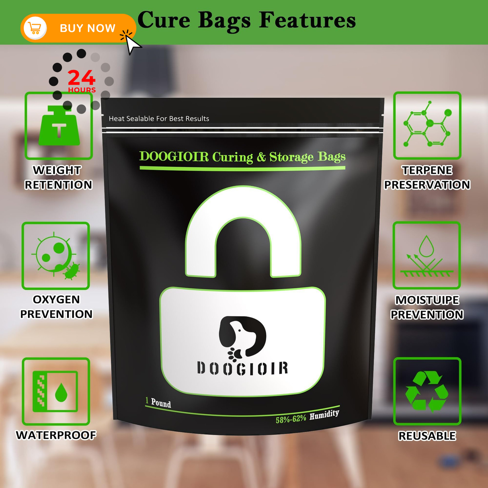 1 LB Curing & Storage Bags, and Food 1 Count (Pack of 10), 10 Pack