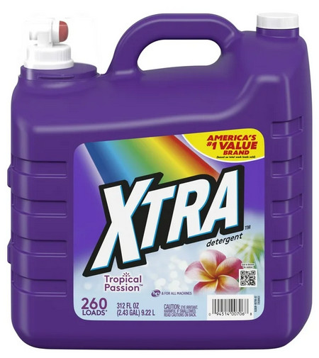 Xtra Tropical Passion, 260 Loads Liquid Laundry Detergent, 312 fl oz