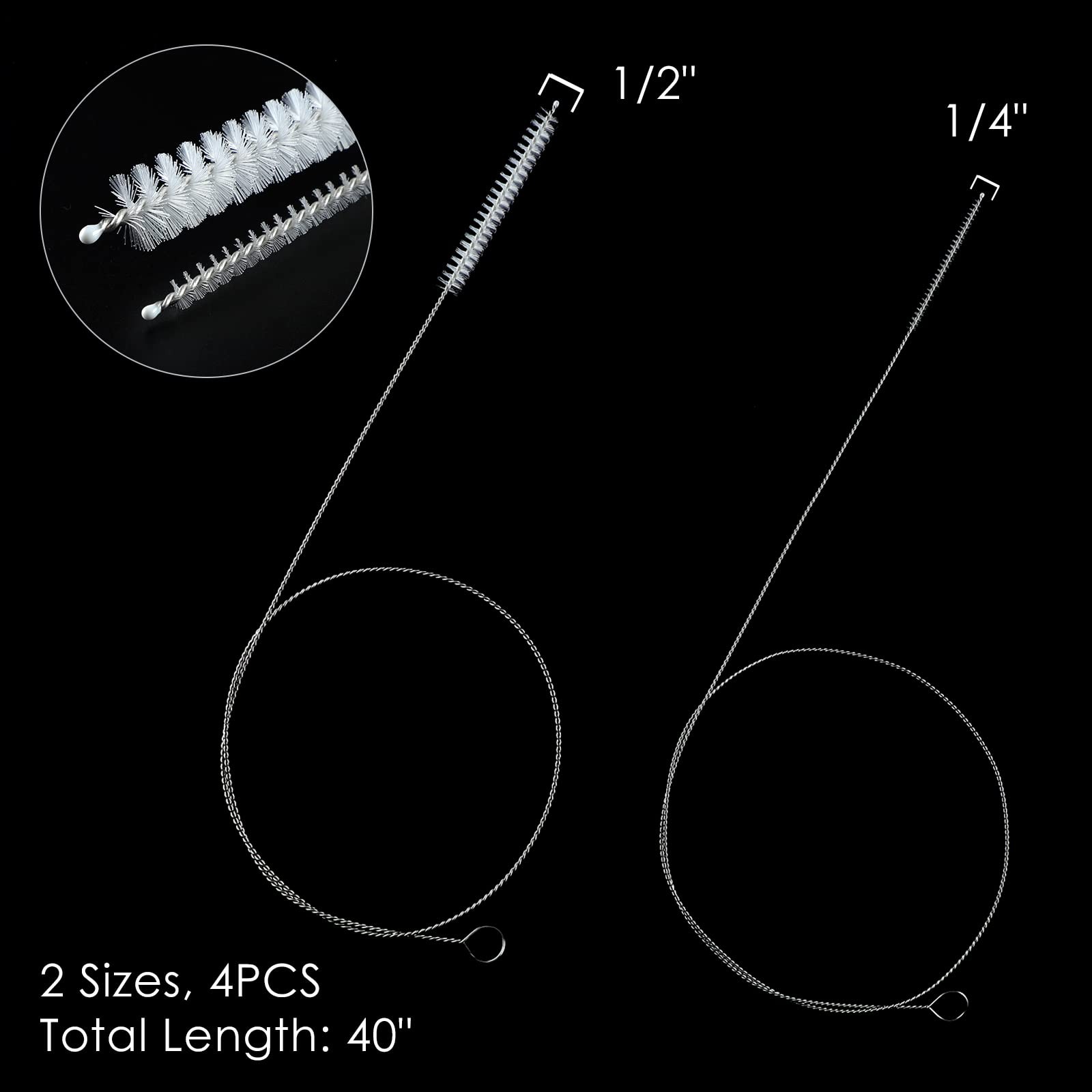 40 Inches Brush Cleaner For Cleaning Straw Kegerator Feeding Tube Siphon Hose Su