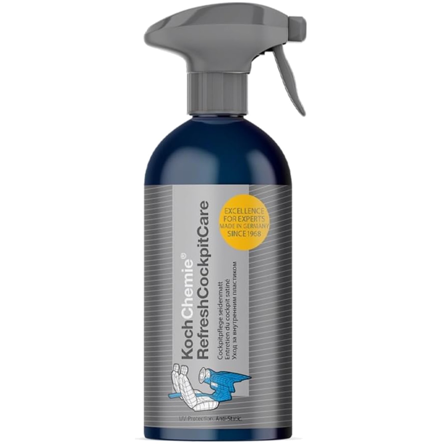 500ml Anti-Static Plastic Cleaner with UV Protection for Automotive Interiors