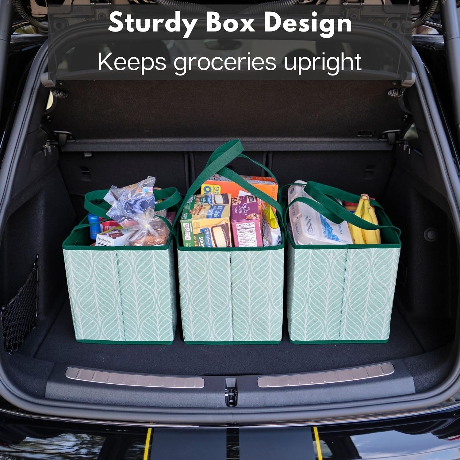 Reusable Canvas Grocery Bags with Triple Layer Design for Strength & Durability