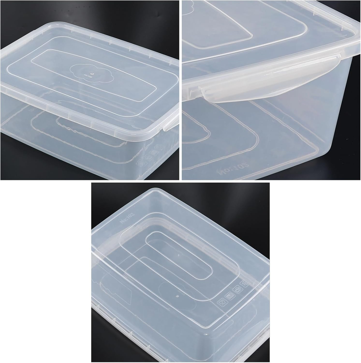 4-Pack Clear Latch Storage Boxes, 14 Quart, BPA-Free, Ideal for Shoes & Crafts