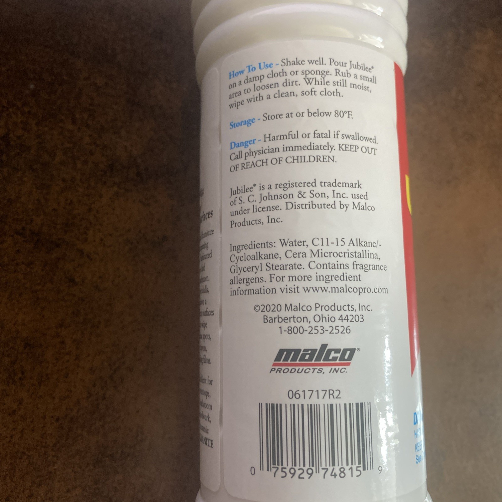 Jubilee Kitchen Wax, 15 Fl Oz, Protects Shines Cleans NEW