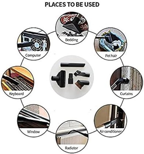 Versatile 5-Piece Vacuum Attachment Set – Ideal for Deep Cleaning & Home Care