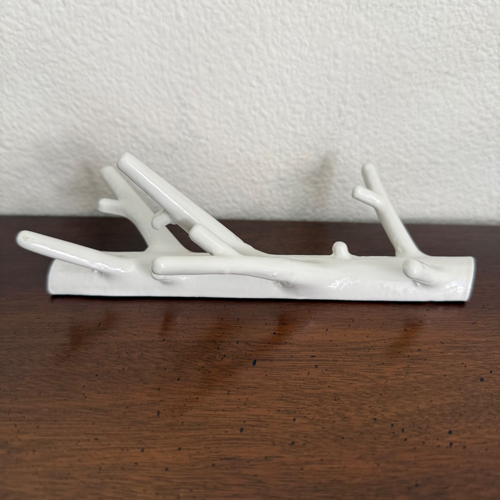 Bosign Branch™ Hook M White Solid Cast Iron Wall Hooks Modern Decor 6.5 Inches