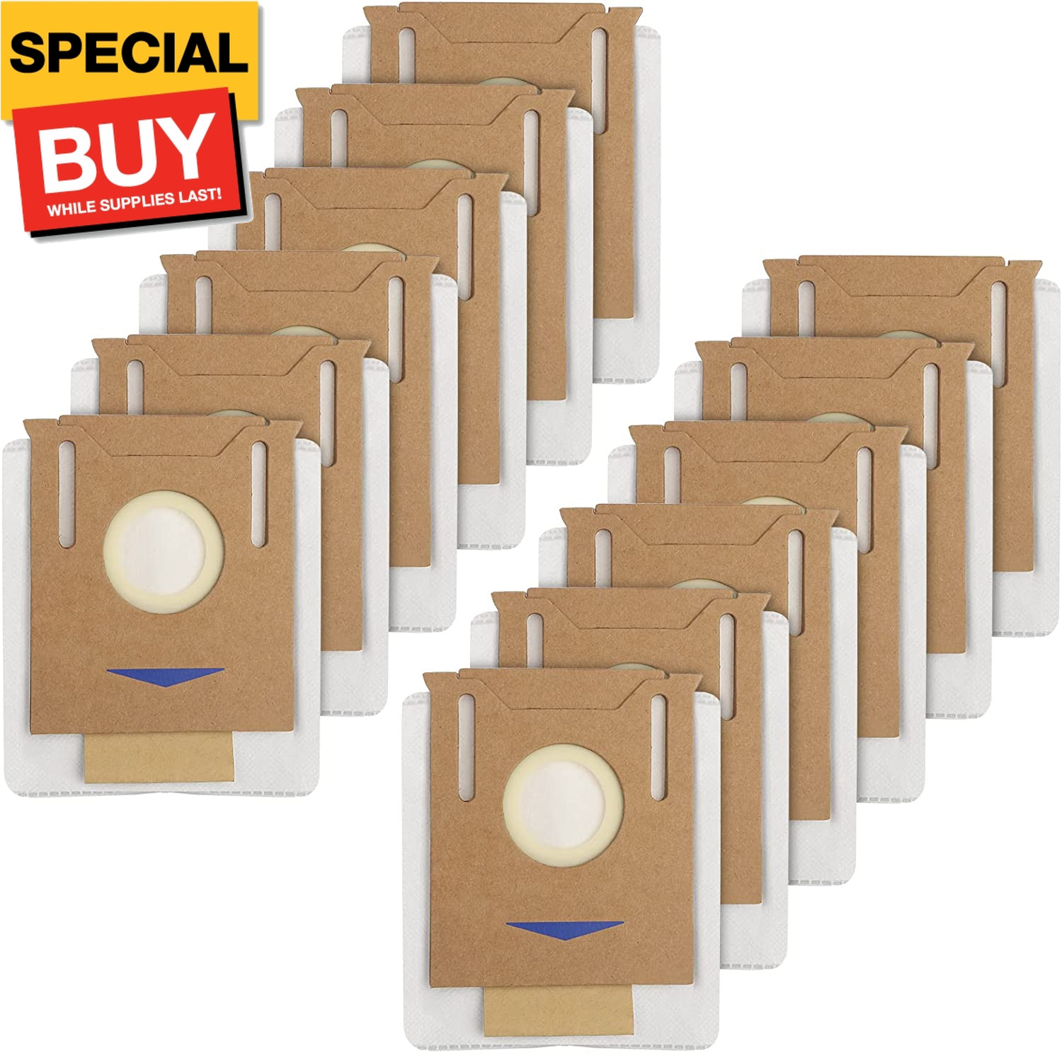 12 Pack Vacuum Dust Bags for Yeedi K781+ Vac Station, 2.5L Auto-Empty Replacemen