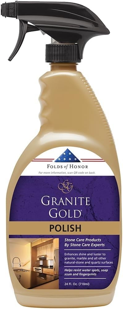 Gold Polish Spray 24oz Granite Quartz Marble Stone Countertop Cleaner Shine USA
