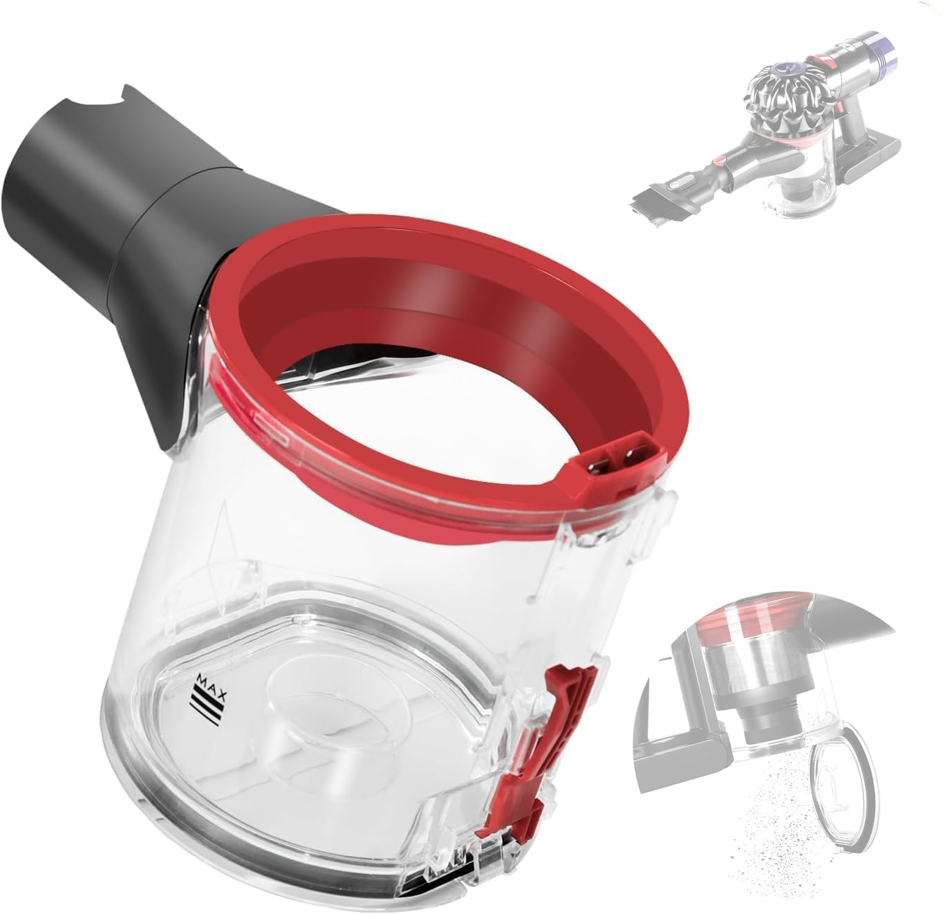 Dyson V7 V8 SV10 SV11 Dust Bin Replacement Parts for Animal Hair Vacuum