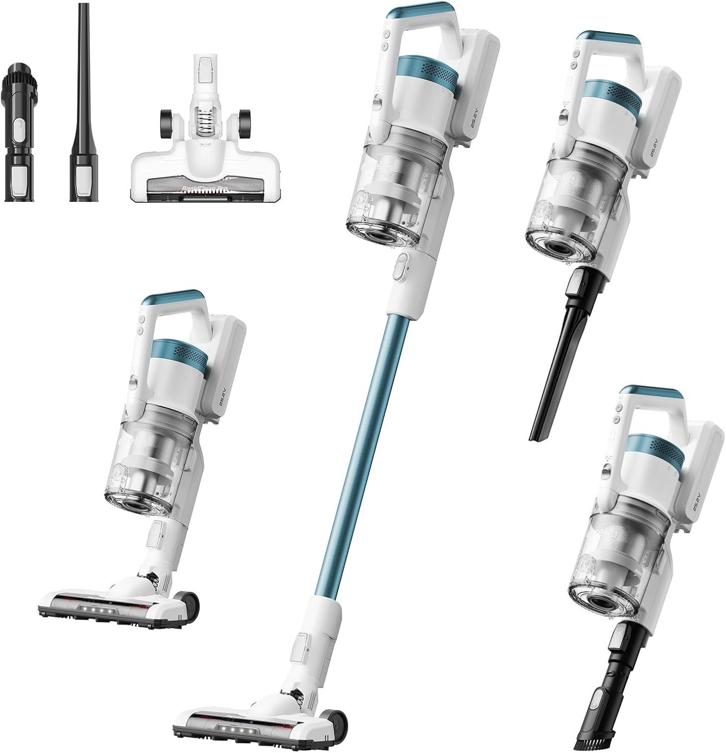 RapidClean Pro Cordless Stick Vacuum Cleaner – Lightweight 5.3 lbs, 40-Min Ru…