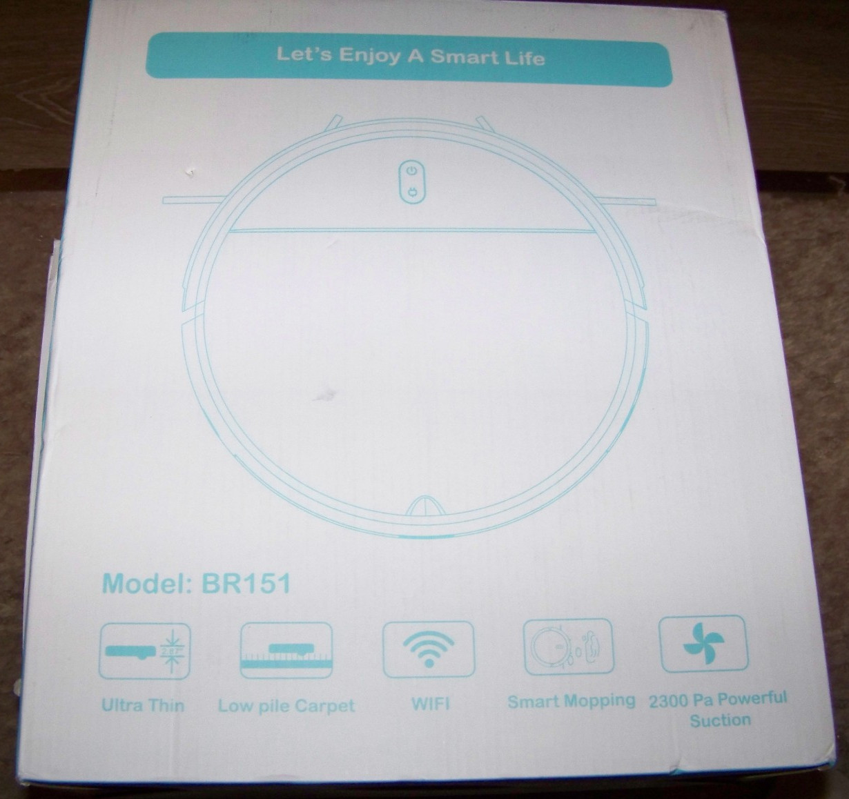 ZCWA BR151 Robot Vacuum and Mop Combo WiFi App Self-Charging 2000Pa Blue NEW