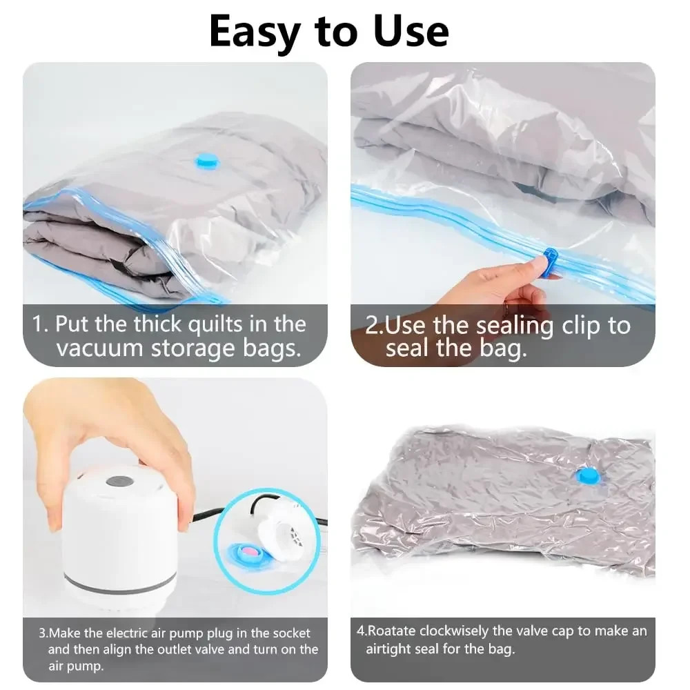 Electric Air Pump for Vacuum Storage Bags Clothes Compression Tool EU USA UK