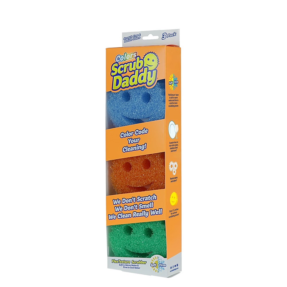 Scrub Daddy Kitchen Dishwashing Sponges for Kitchen Sink/ Bathroom – 6 Count