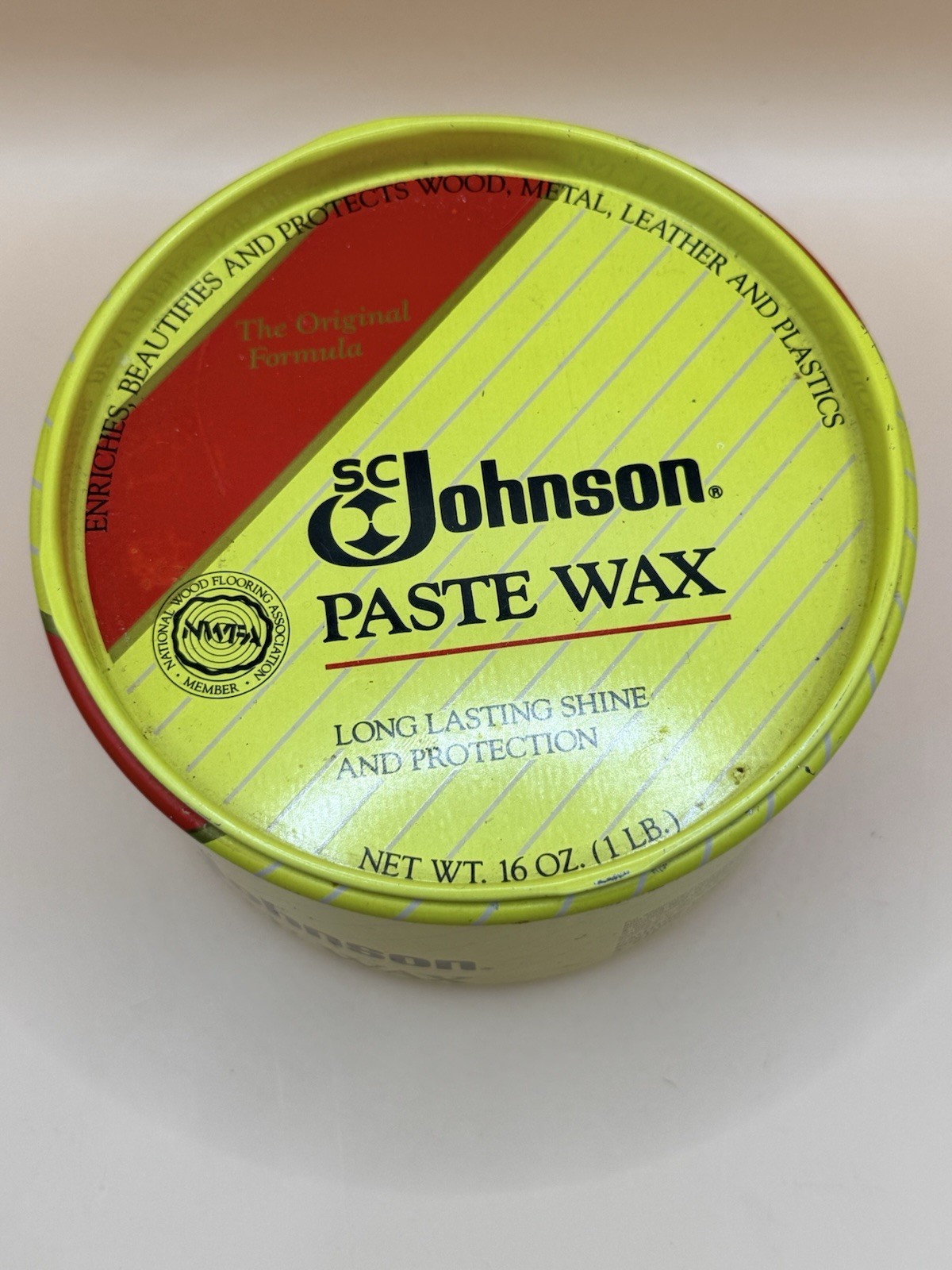 SC Johnson Paste Wax 16oz Can Original 1988 Formula 1 Lb 0.5 Ounces
