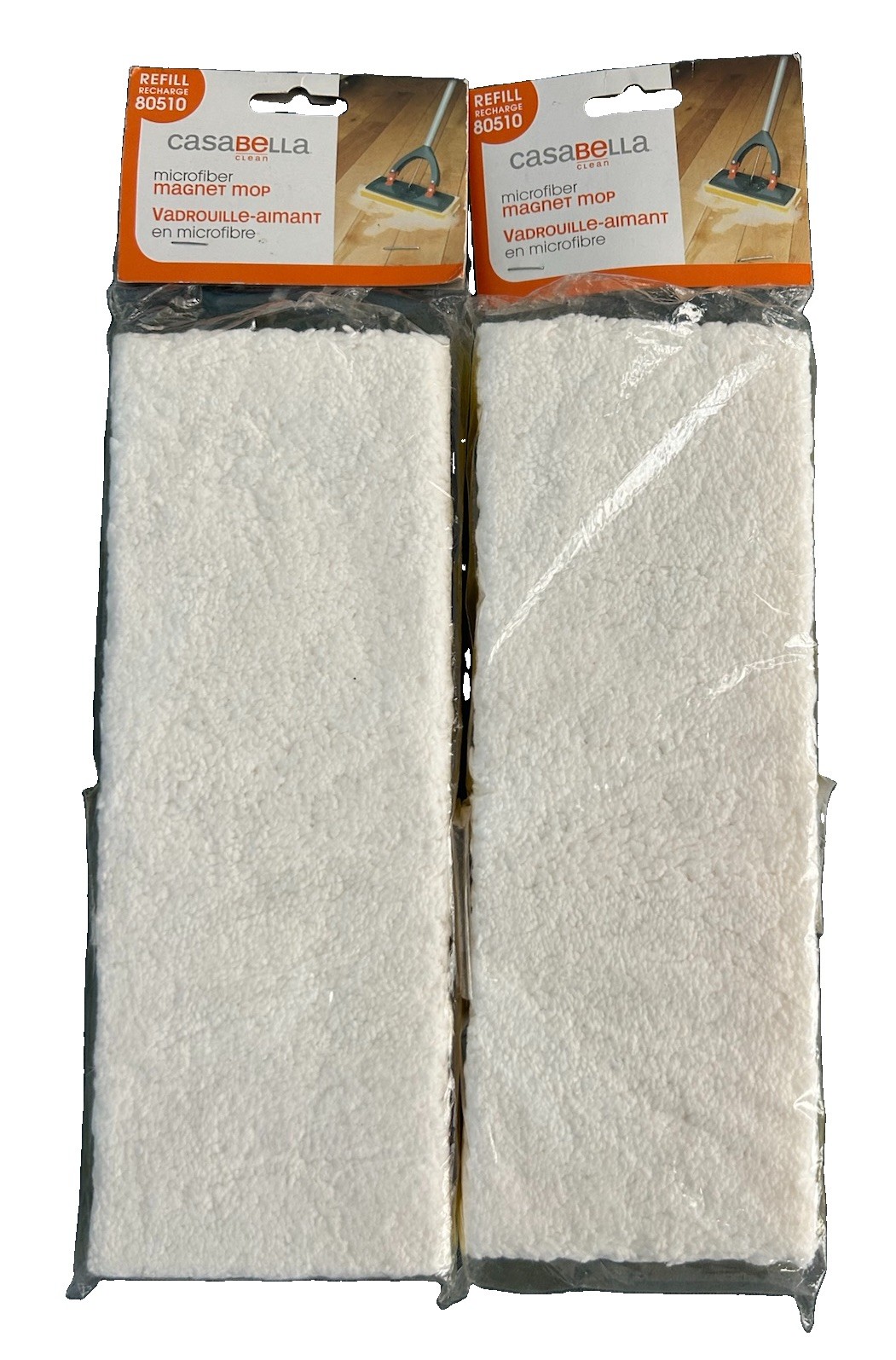 NEW Casabella Magnet Mop Lot of 2 Microfiber Refills #80510 Discontinued