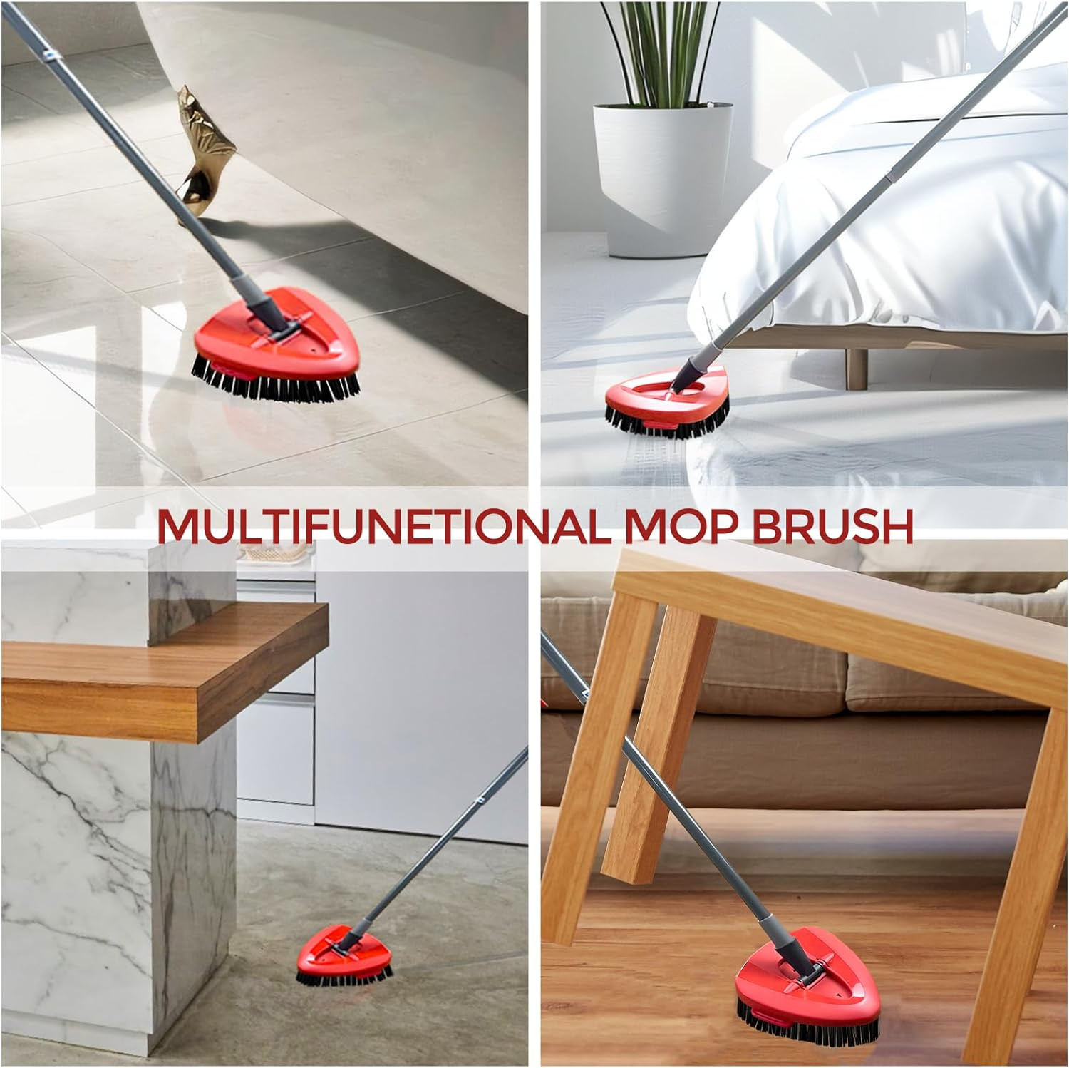 Scrub Brush, 2 Pack Spin Mop Scrub Brush Head Compatible for O Cedar Easywring