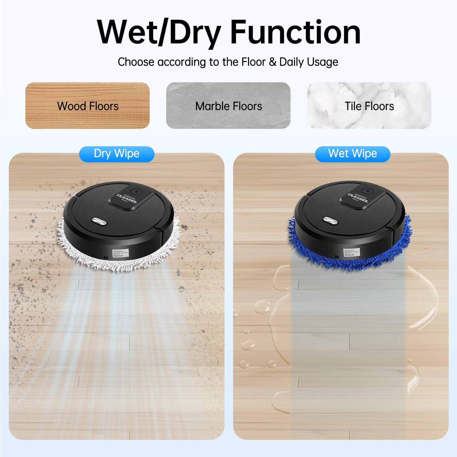 Robot Vacuum Cleaner Sweep And Wet Mopping Floors Smart Sweeping Cleaning Robot
