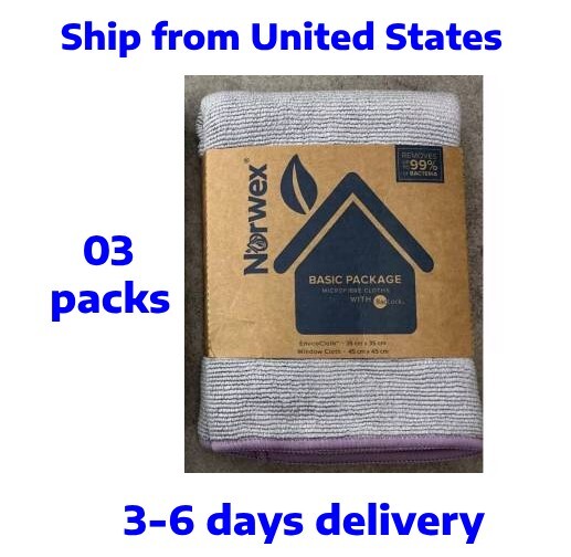 Lot of 3 Norwex Basic Package (3 EnviroCloth, 3 Window Cloth) FREE SHIPPING!!!