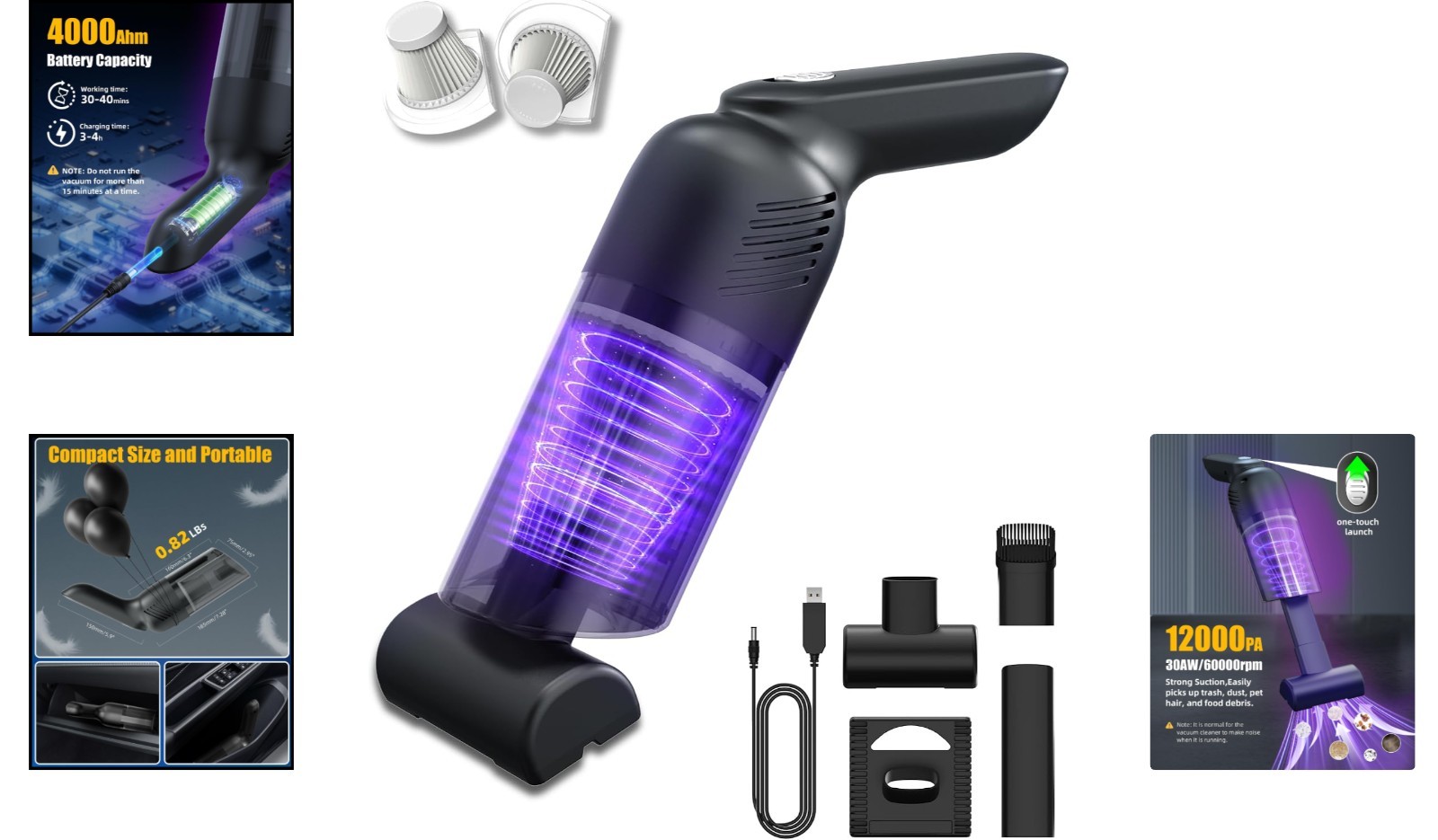 SupremeCord Handheld Vacuum: Power & Portability for Car & Home