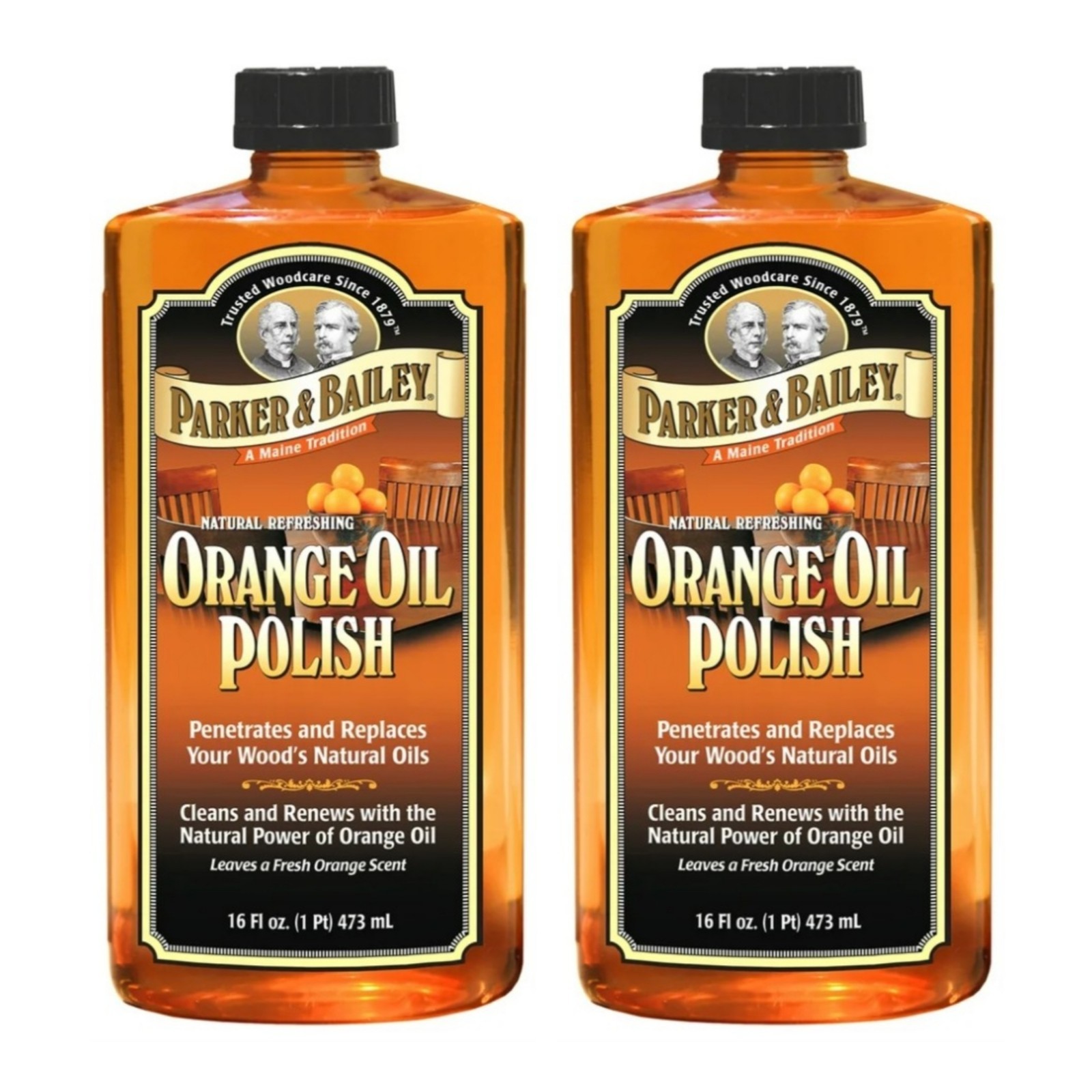 Parker Bailey Orange Oil Polish Wood Cleaner Conditions Protects 16oz 2 Pack
