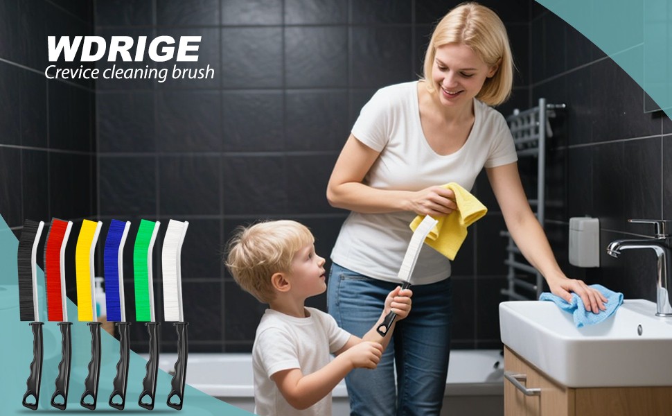 6Pcs Crevice Cleaning Brushes for Household Use, Grout Cleaner Brush, Hard