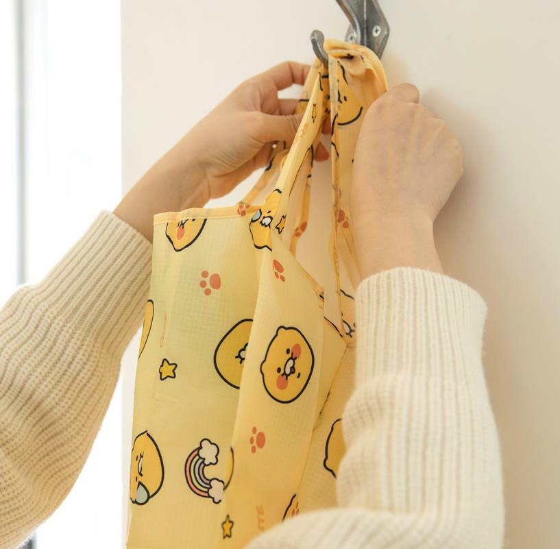 KAKAO FRIENDS CHOONSIK Folding Shopping Bags Resuable