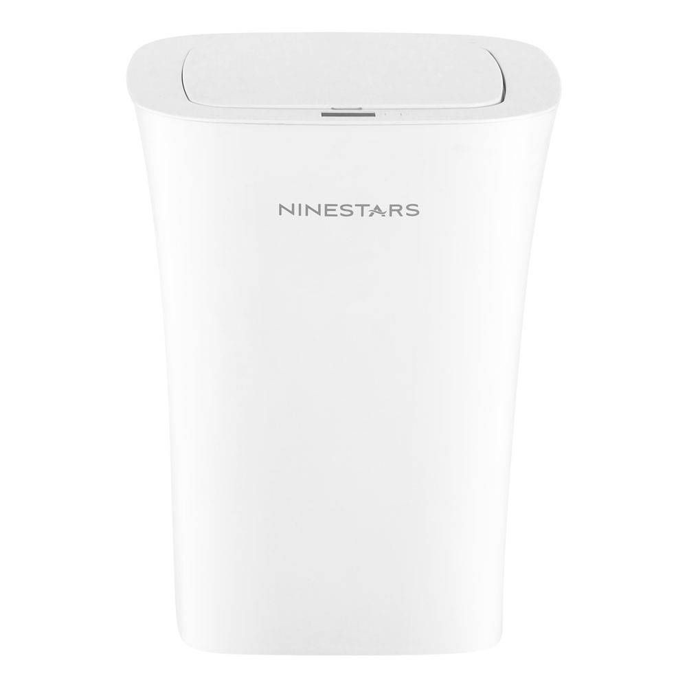 Nine Stars 10L/2.6gal Motion Sensor and Water Resistant Trash Can White