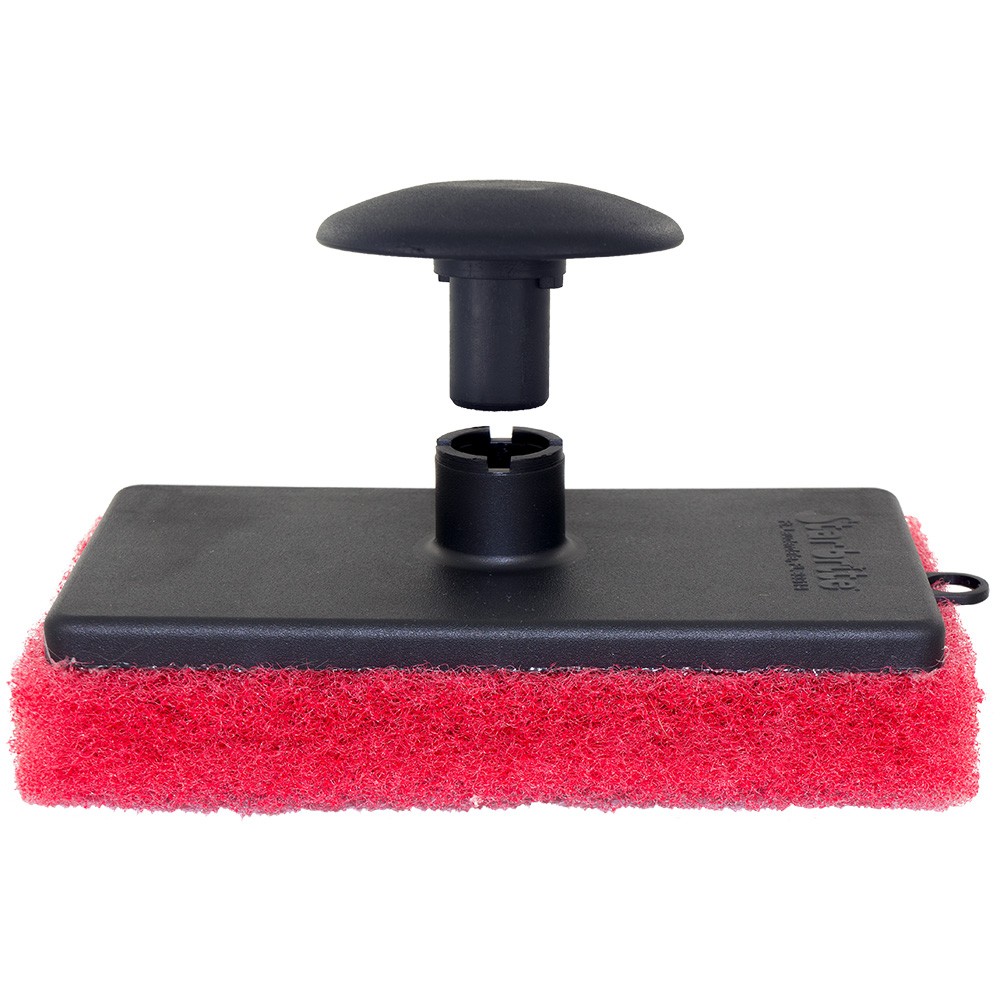 Star brite All-Purpose Medium (Red) Scrubber Pad – Ergonomic Handle [40021]