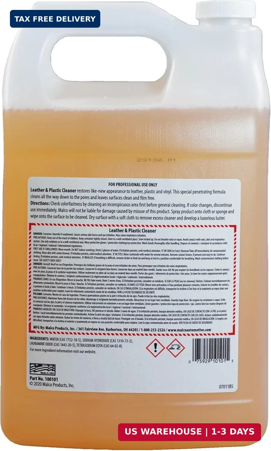 Malco Leather & Plastic Cleaner – Penetrates Deep to Remove Dirt, Grime and Oily