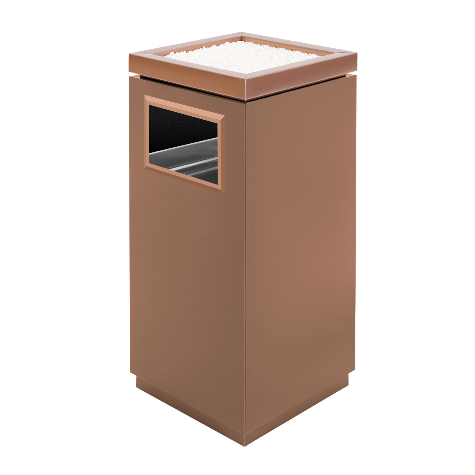 15L Trash Can Commercial Trash Can 2in1 Stainless Steel Garbage Can with Ashtray