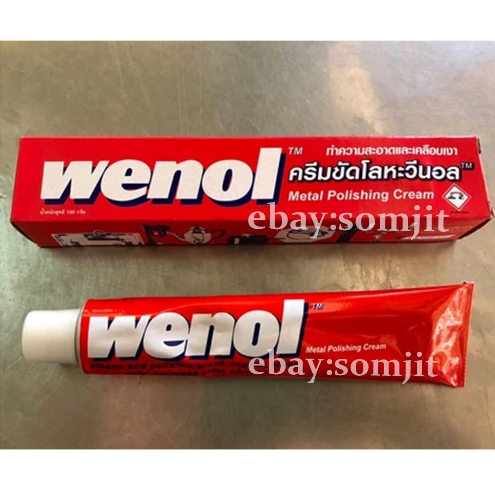 WENOL Metal Polishing Cream Brass Stainless Steel Silver Gold Aluminum 100 g x 2