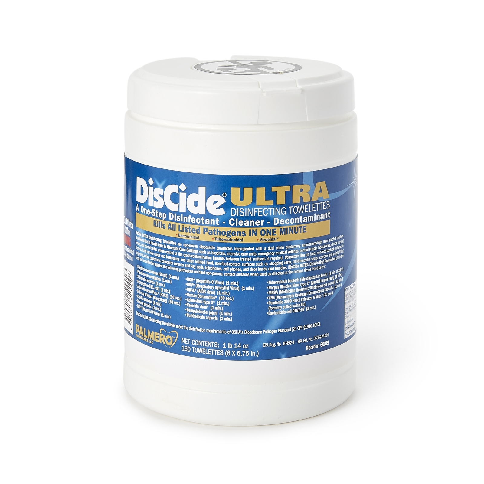 DisCide Ultra Wipe Surface Disinfectant Cleaner 160 Ct