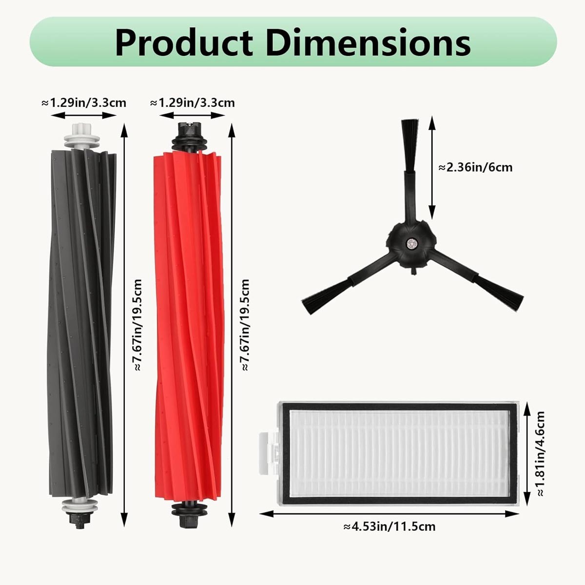 Replacement Accessories Kit For Roborock Q8 Max /Q8 Max +/Q5 Pro Vacuum Cleaner
