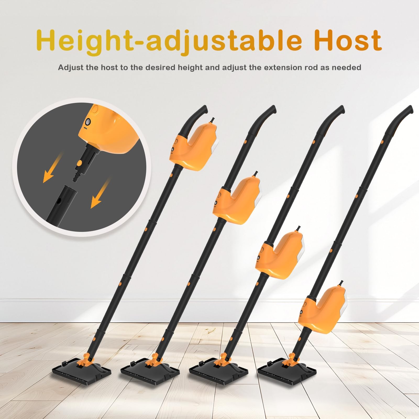 Steam Mop, All-in-one Handheld Steam Cleaner with 13 Attachments, 23FT Cord, 11.