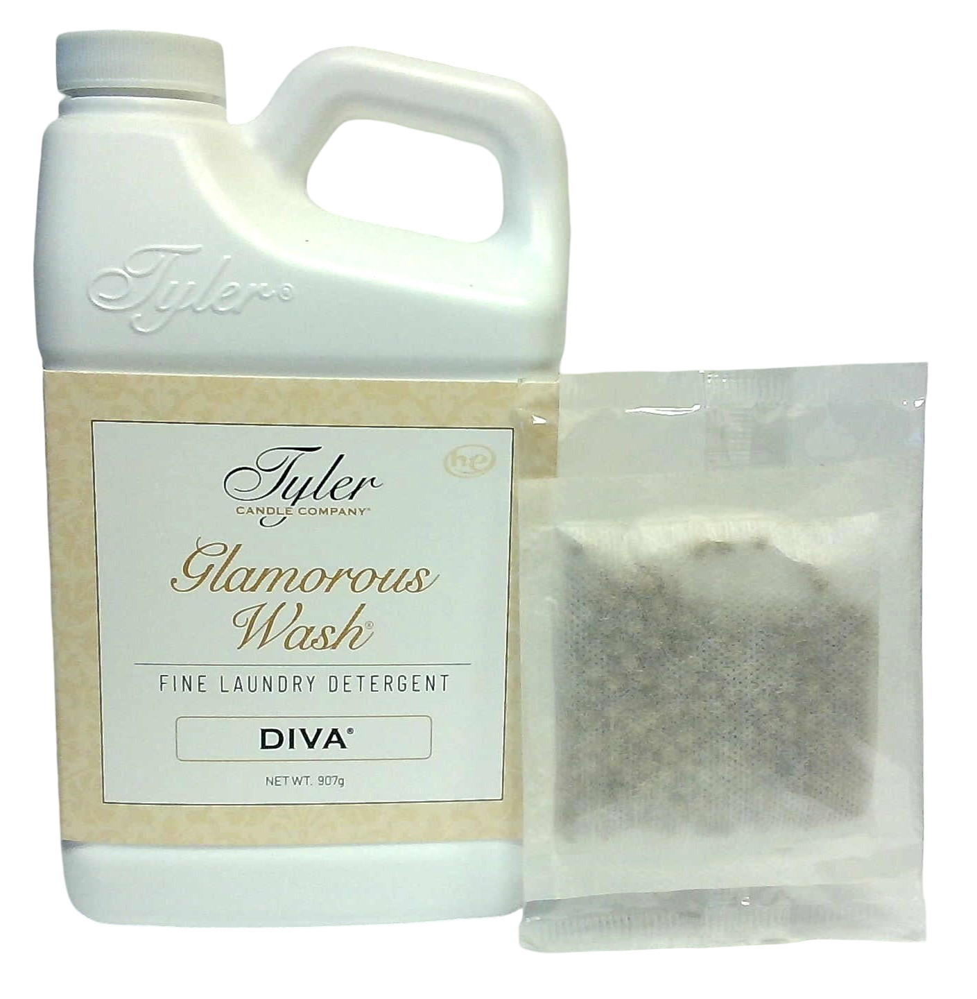 Tyler Candle – Glamorous Wash – Diva fragrance with dryer sachet pouch – 32oz