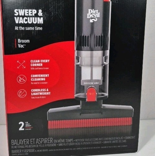 Dirt Devil Sweep & Vacuum Broom Vac – BD45000V – NEW