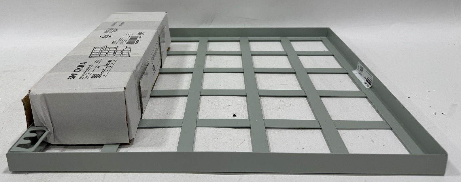 IKEA SNICKRA Wall Storage Board Set Steel-8-Piece Gray-Green 15 x 15″ 405.182.46