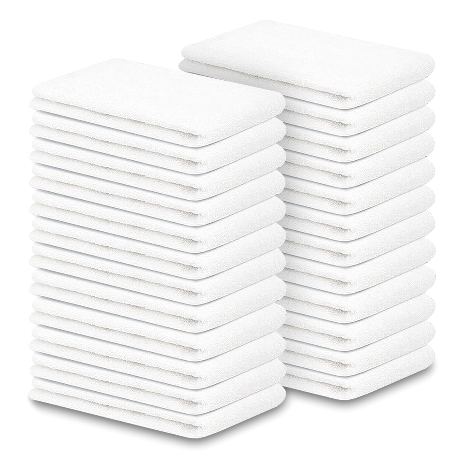 Terry Bar Mop Towels – 24 Pack (14″x17″) White Cotton Terry Cloths, Super Abs…