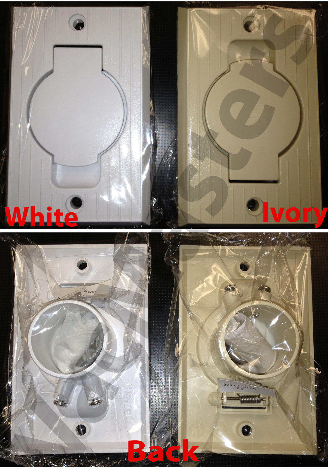 Hayden Vaculine central vacuum inlet valve! UNIVERSAL WHITE Smooth Face (qty 1)