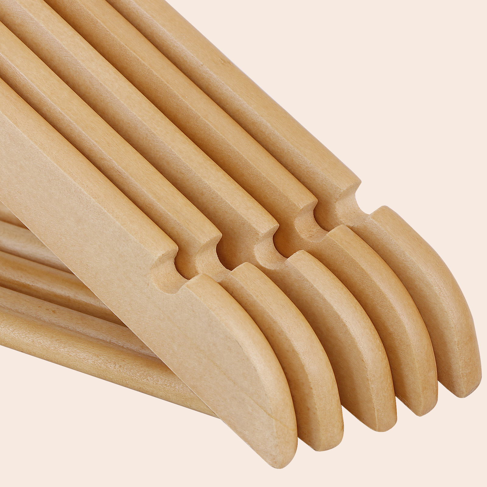 Premium Wooden Hangers 50 Pack Durable Slim Coat Hanger with 360° Rotatable Hook