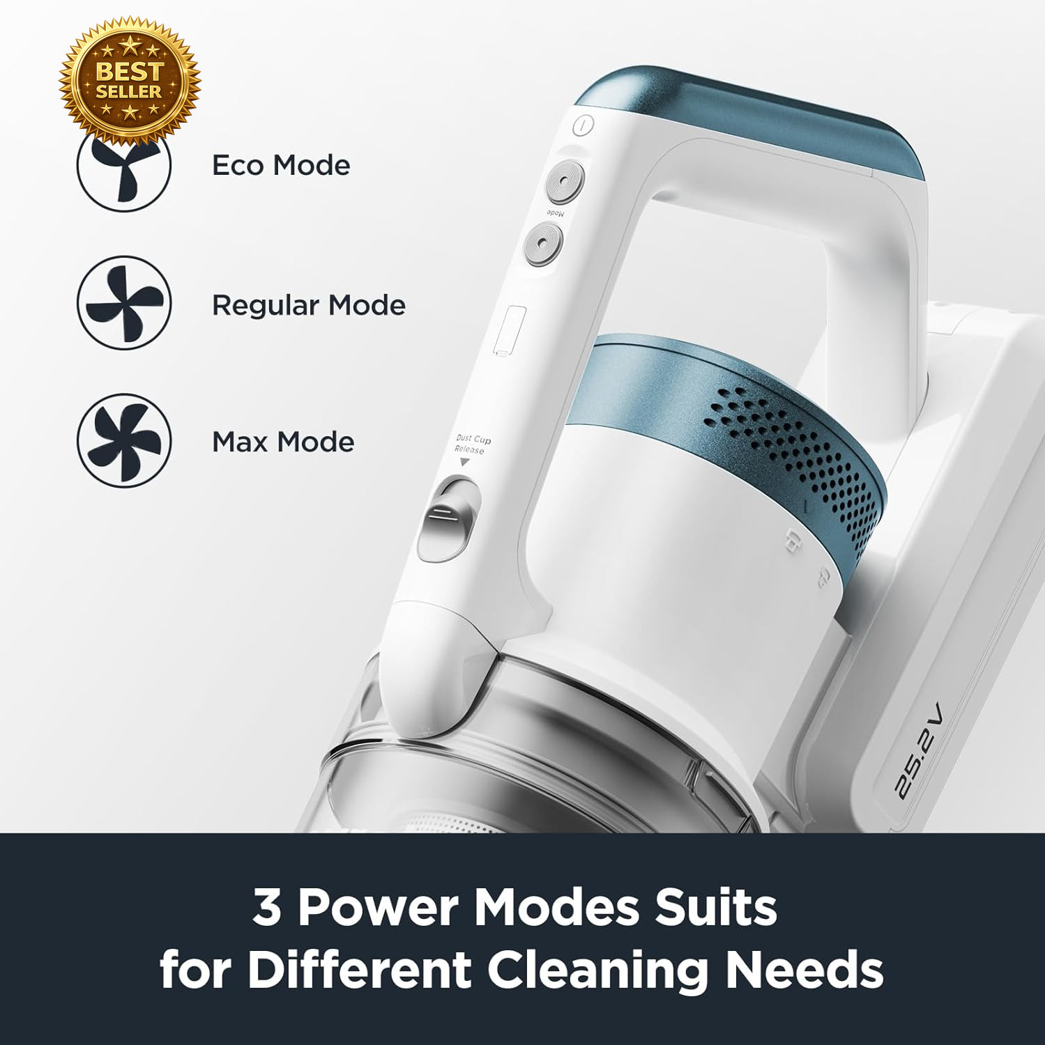 Cordless Stick Vacuum Cleaner 40Min Runtime Lightweight LED Pet Hair