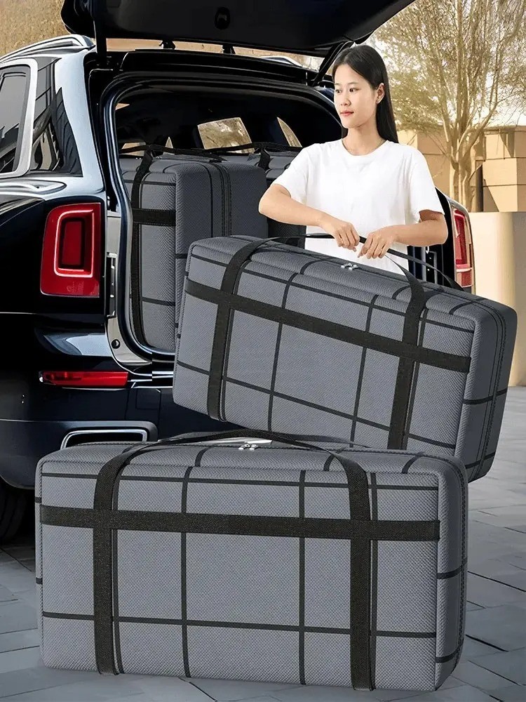 Large Capacity Storage Bag Foldable Oxford Cloth Moving Bag with Zipper