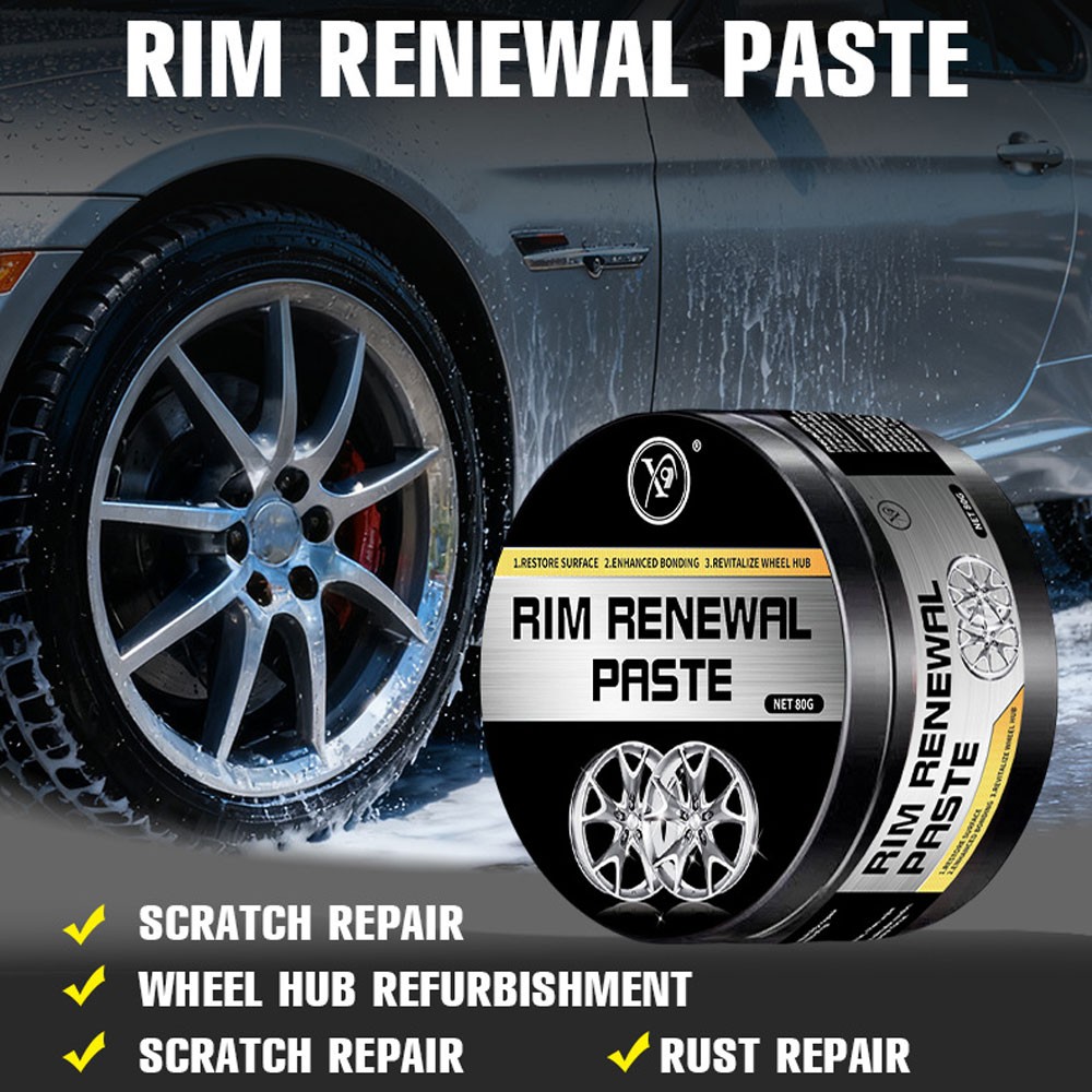 Rim Renewal Paste for Car Wheel Scratch Care, 30/50/80g | Hub polishing paste
