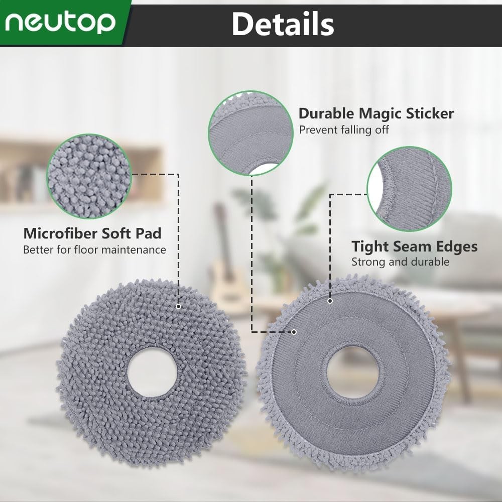 neutop Replacement Mopping Pads Compatible with Roborock Q Revo, Qrevo MaxV/S/Pr
