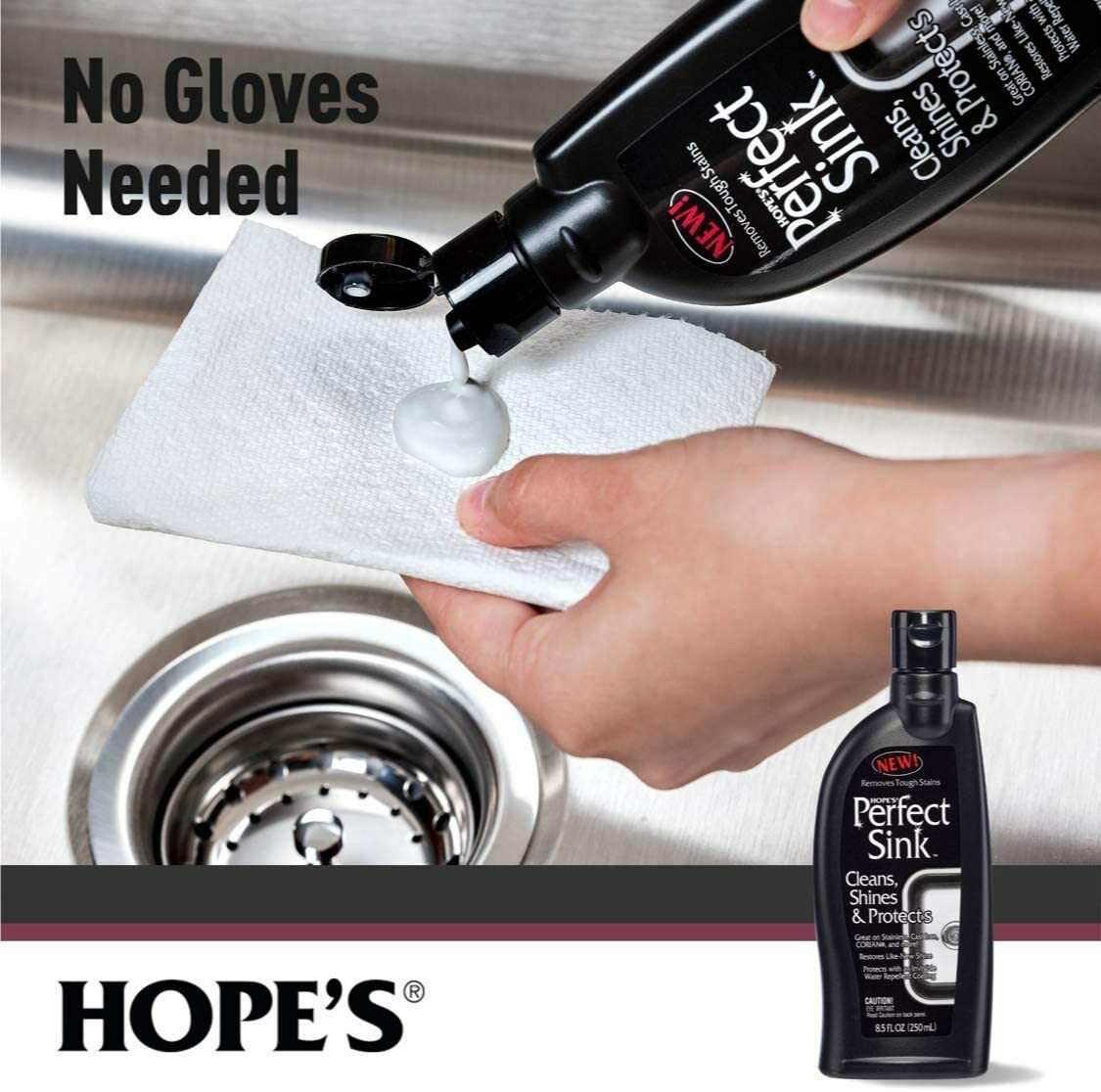 HOPE’S Perfect Sink Stainless Iron CLEAN SHINE & PROTECT Water Repellent Coating