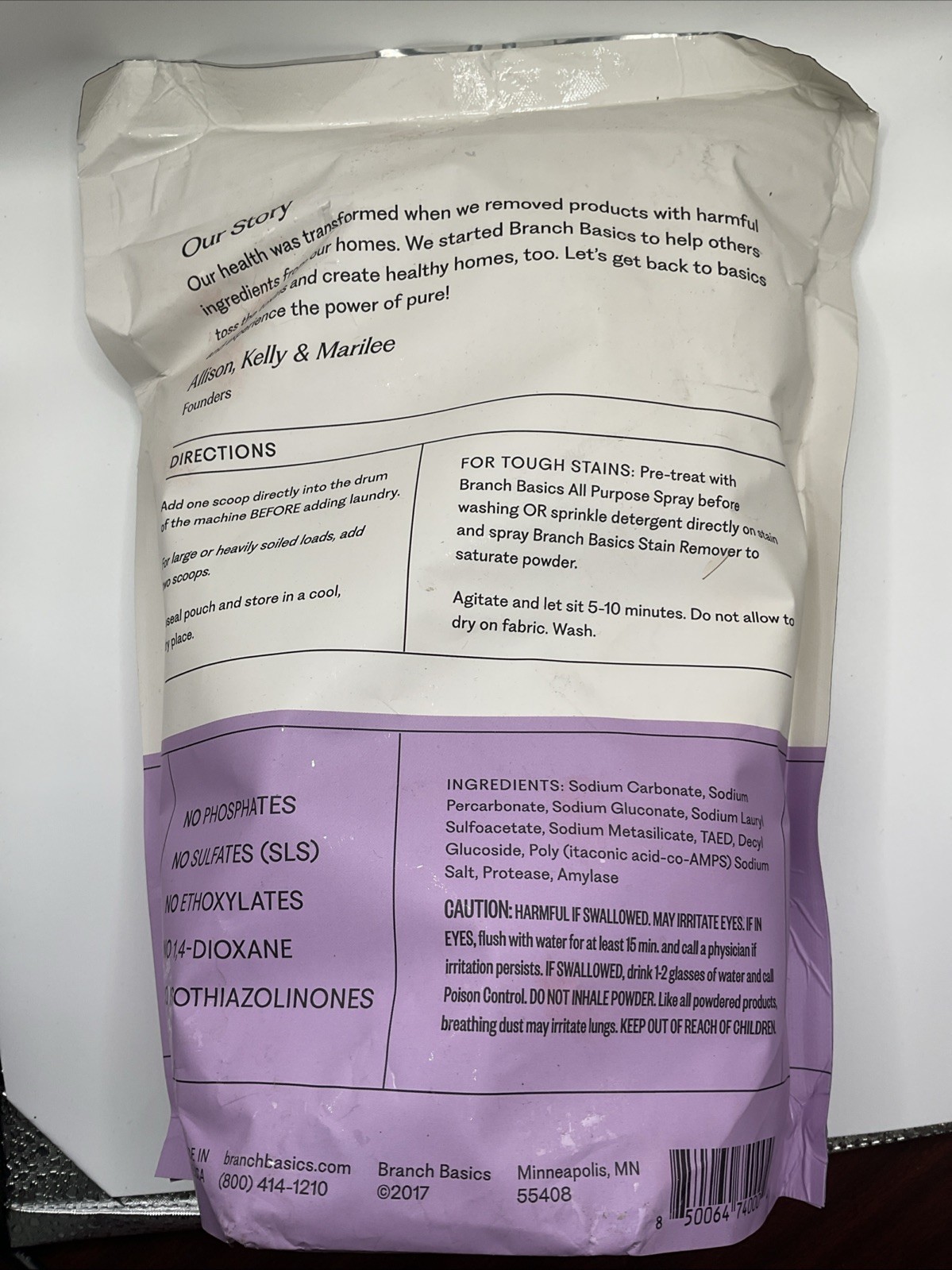 {D2} Branch Basics 1 Bag Laundry Detergent 4 Lb & 120 Loads NEW